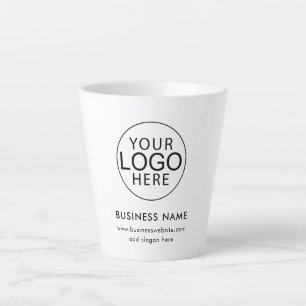 Taza De Café Latte Cafe con logotipo de negocios moderno