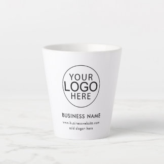 Taza De Café Latte Cafe con logotipo de negocios moderno