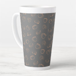Taza De Café Latte Café Croissants