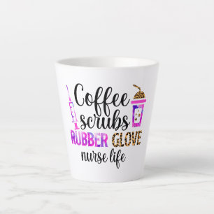 Taza De Café Latte Café, crubos, guantes de goma - Cita de la Enferme