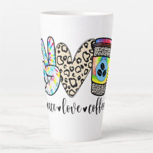 Taza De Café Latte Café de amor de paz