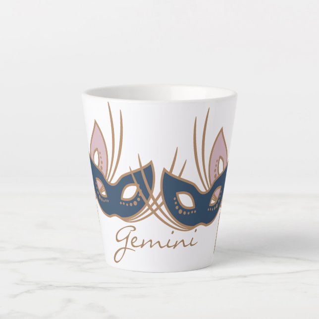 Taza De Café Latte Café de Cine Gemini Zodiac Boho Mug (Anverso)