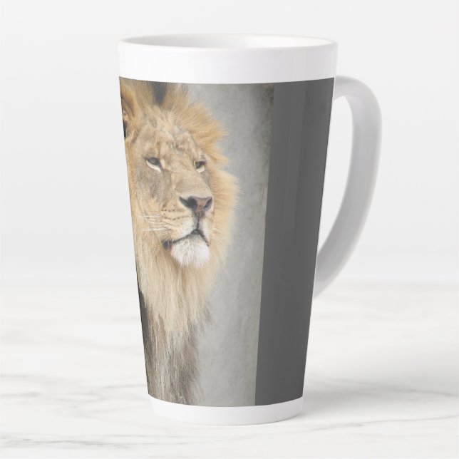 Taza De Café Latte Café de dos tonos de arte de los leones (Ángulo derecho)