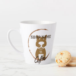 Taza De Café Latte Café de Perros Simple Moderno