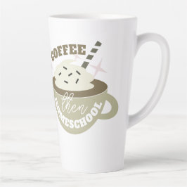 Taza De Café Latte Café De vuelta a la educación en casa