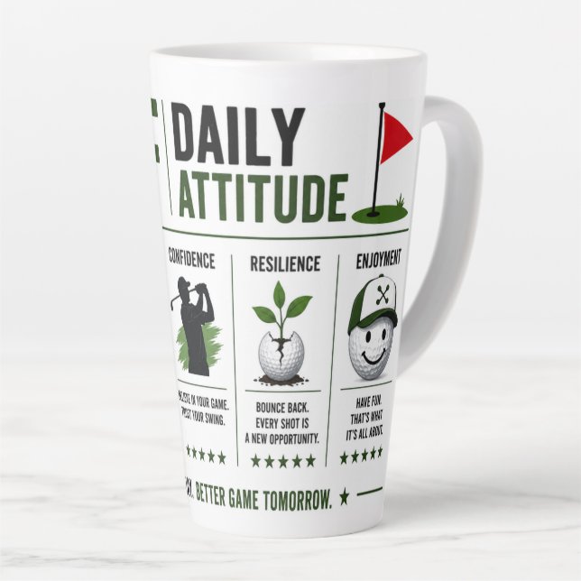 Taza De Café Latte Café diario de golf  (Ángulo derecho)