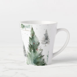 Taza De Café Latte Café Festive Fir Tree