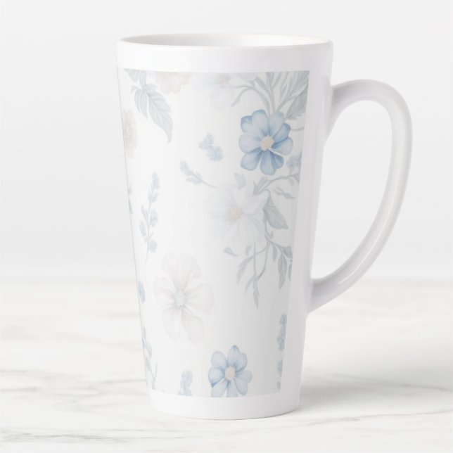 Taza De Café Latte café floral (Derecha)