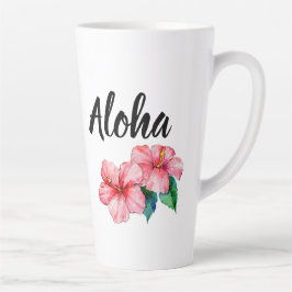 Taza De Café Latte Café Floral Aloha