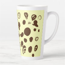 Café frijol diseño latte mug