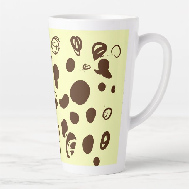 Taza De Café Latte Café frijol diseño latte mug (Derecha)