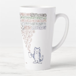 Taza De Café Latte Café fuerte de gato