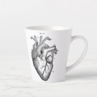 Cafe Latte Mug de Arte Anatómico Humano Vintage