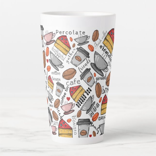 Taza De Café Latte Café Lover Coffee Shop o Café Latte Mug (Anverso)