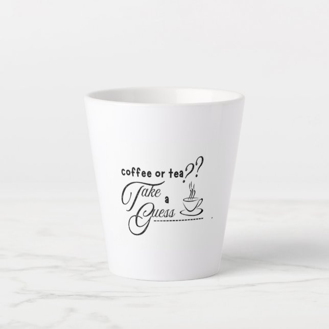 Taza De Café Latte ¿Café o té? (Anverso)