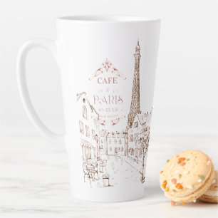 Taza De Café Latte Cafe Paris