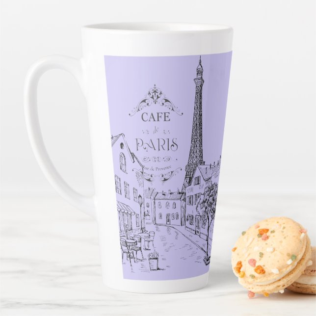 Taza De Café Latte Cafe Paris Latte Mug (In situ)