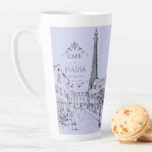 Taza De Café Latte Cafe Paris Latte Mug