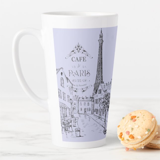 Taza De Café Latte Cafe Paris Latte Mug (In situ)