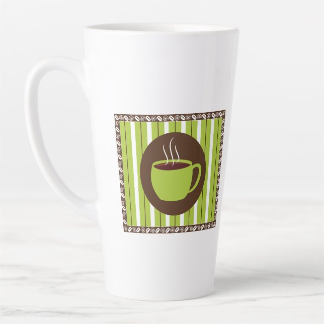 Taza De Café Latte Café Pinstripe (Izquierda)