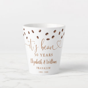 Taza De Café Latte Café Temático para cualquier aniversario de bodas