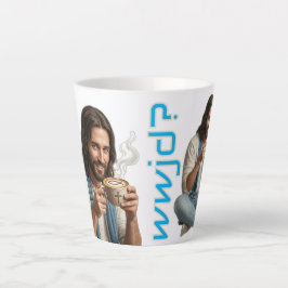 Taza De Café Latte Café WWJD Vibraciones, Jesús Todos los Días, Amor