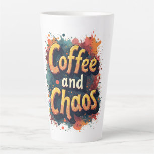 Taza De Café Latte Café y caos