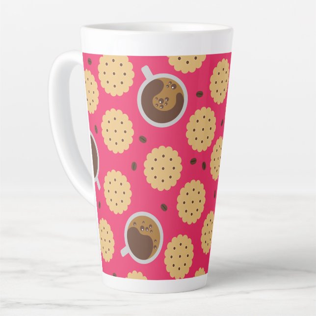 Taza De Café Latte Café y cookies (Ángulo izquierdo)