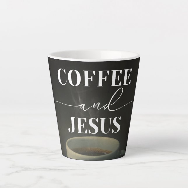 Taza De Café Latte Café y Jesús (Anverso)