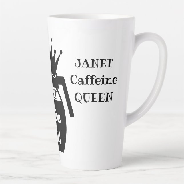 Taza De Café Latte Cafeína personalizada Coffee Pot QUEEN (Derecha)