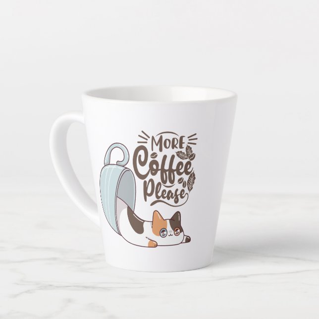TAZA DE CAFÉ LATTE CAFETERA GATO (Ángulo izquierdo)