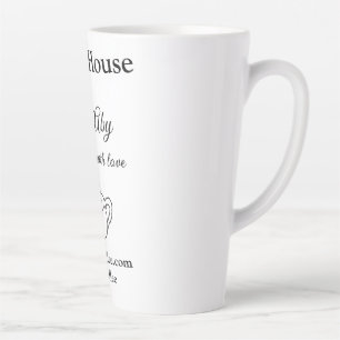 Taza De Café Latte Cafetería hecha con amor añadir texto sitio web so