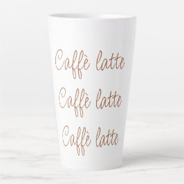 Taza De Café Latte Caffè latte | Tipografía de escritura simple y ele