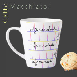 Taza De Café Latte Caffè macchiato en la red arcoiris