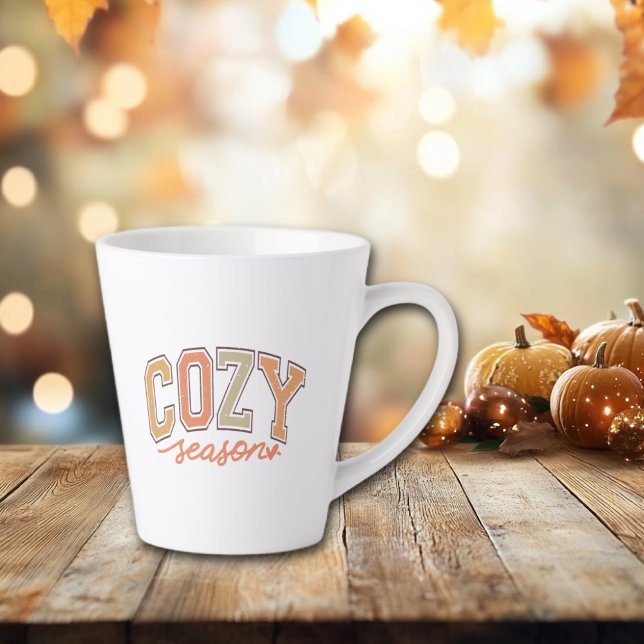 Taza De Café Latte Caída de la "Temporada Acogedora" / Otoño (Cozy Season Latte Mug)