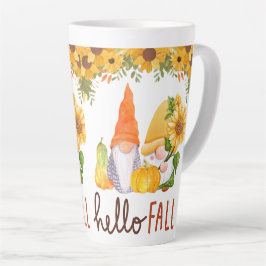 Taza De Café Latte caída del día de gracias feliz