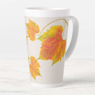 Taza De Café Latte Caída en una gran taza de latte