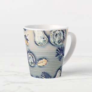 Taza De Café Latte calabaza azul polvoriento otoño