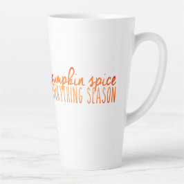 Taza De Café Latte Calabaza de color de agua especias temporada de si