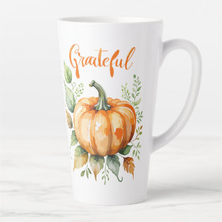 Taza De Café Latte Calabaza de gratitud
