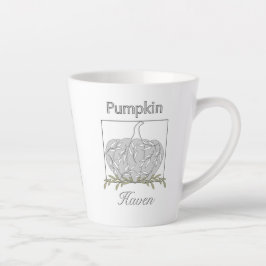 Taza De Café Latte Calabaza En Latas Ligeras- Luminoso Calabaza