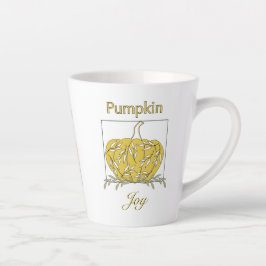Taza De Café Latte Calabaza En Luz - Alegría De Calabaza