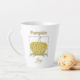 Taza De Café Latte Calabaza En Luz - Alegría De Calabaza