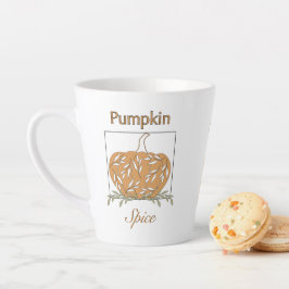 Taza De Café Latte Calabaza En Luz - Calabaza De Especias