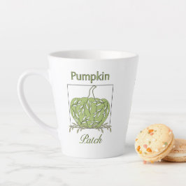 Taza De Café Latte Calabaza En Luz - Parche De Calabaza