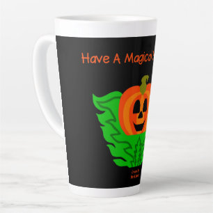 Taza De Café Latte Calabaza mágica de Halloween Gran Mug Latte