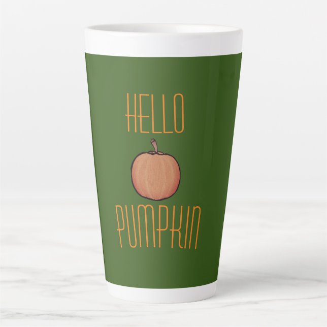Taza De Café Latte Calabaza otoñal (Anverso)