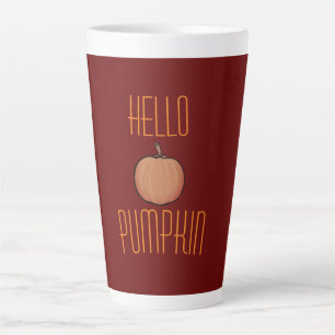 Taza De Café Latte Calabaza otoñal