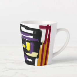 Taza De Café Latte Calabazas de gato negro