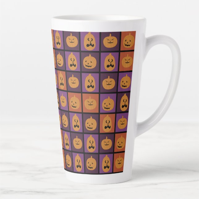 Taza De Café Latte Calabazas de Halloween (Derecha)